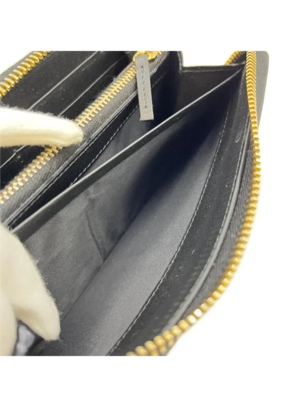 Versace Medusabigi Emblem Leather Zip Around with Logo Wallet Black